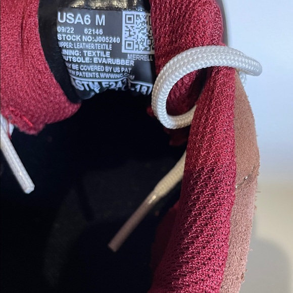 Merrell Tortoise Shell Burgundy and Brown Athletic Shoes, women’s size 6 - Picture 10 of 10